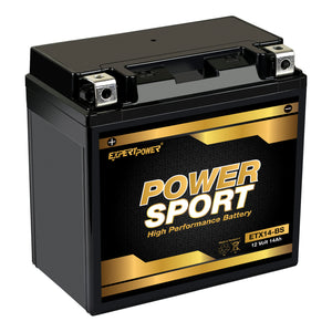 12V 14Ah ETX14-BS Power Sport Battery YTX14-S Replacement Battery