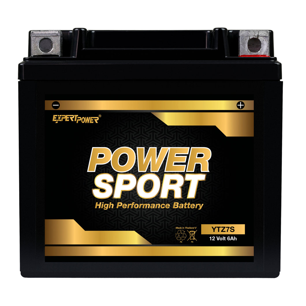 12V 6Ah Power Sport Battery  ETZ7S YTZ7S Replacement Maintenance Free Battery