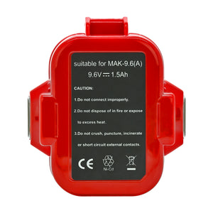 9.6V 1.5Ah Ni-Cd Battery for Makita 9120 9122 192595-8 193977-7 638344-4-2