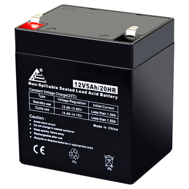 12V 5Ah AGM Rechargeable Sealed Lead Acid Battery