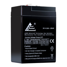 Load image into Gallery viewer, 6V 4.5Ah Rechargeable Sealed Lead Acid Battery