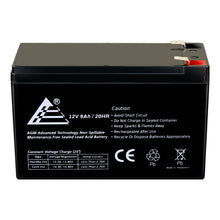 Load image into Gallery viewer, 12V 9Ah Rechargeable AGM Sealed Lead Acid Battery