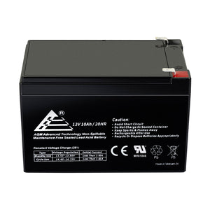 PALLET of 12V 10Ah Rechargeable AGM Sealed Lead Acid Battery (Larger Size)