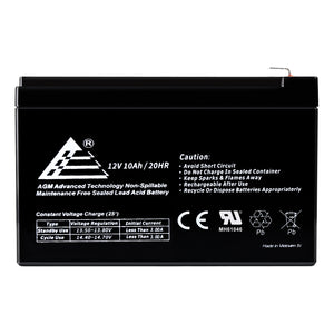 12V 10Ah Rechargeable AGM Sealed Lead Acid Battery (Larger Size)