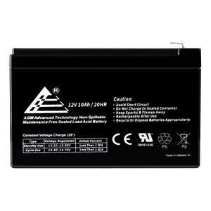 PALLET of 12V 10Ah Rechargeable AGM Sealed Lead Acid Battery (Larger Size)