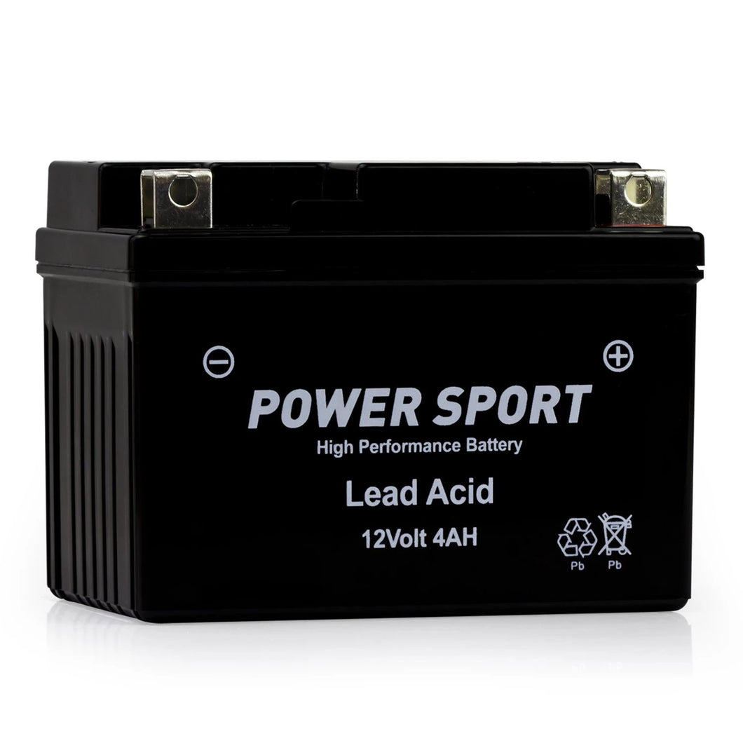 12V 4Ah Power Sport Battery ETX4L-BS Replacement for YTX4L-BS, YT4L-12