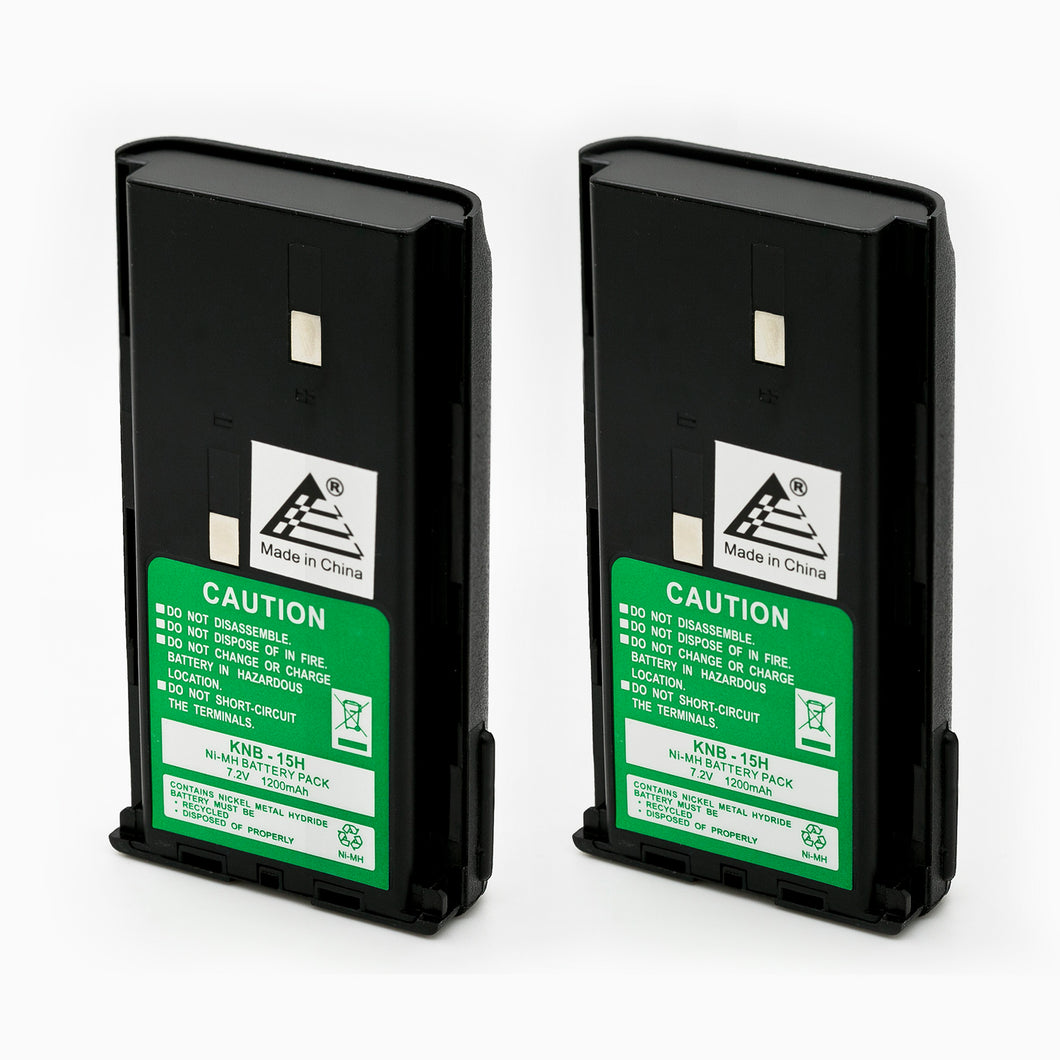 2 Packs: KNB-14A KNB-15A Battery for KENWOOD TK-2100 TK-3100 TK-2101 TK-3101 TK-2107