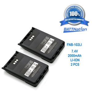 2 x 2000mAh FNB-101LI FNB-102LI Battery for YAESU VX-8DR VX-8DE VX-8GR VX-8GE