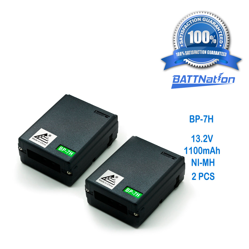 2 Packs of 13.2V 1100mAh Ni-Mh Batteries for ICOM BP-7 BP-7H CM-7 CM-7H IC-H2 IC-H6