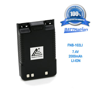 2000mAh FNB-102LI Battery for YAESU FT1DR FT1DE FT-1DR FT-1DE Dual Band Radio